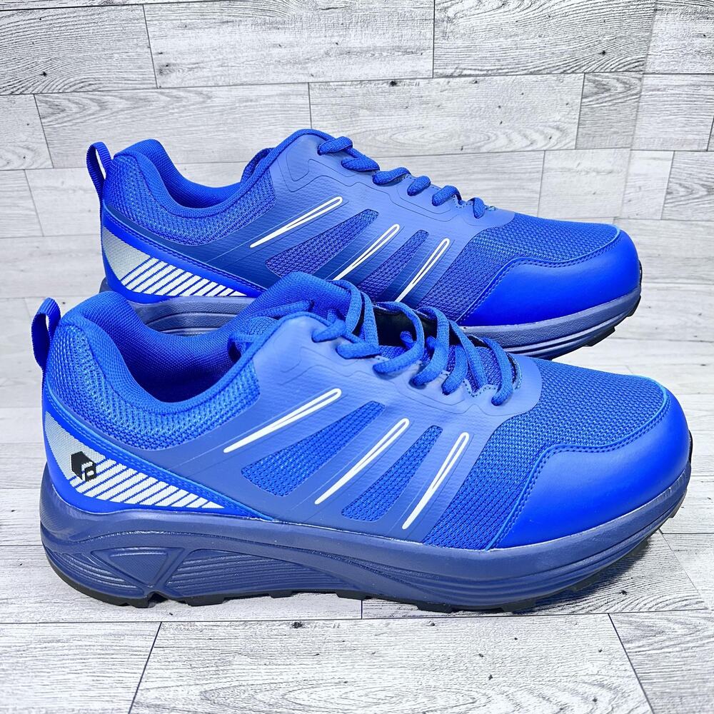 FitVille Shoes Mens Size 13W Blue Wide Width Walking Sneakers Arch Support